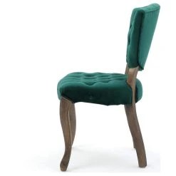 GDFStudio GDF Studio Elizabeth Tufted New Velvet Fabric Dining Chairs, Set Of 2, Dark Gree -abbyson shop 00e12fb701de55b5 1238 w800 h800 b1 p0