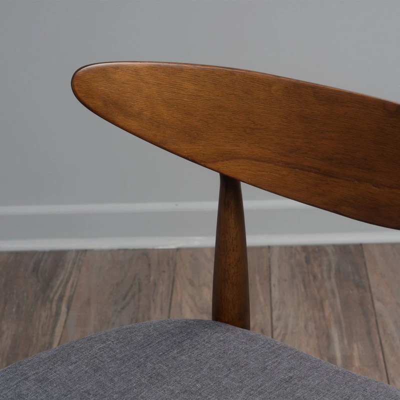 GDFStudio GDF Studio Issaic Mid Century Design Wood Dining Chairs, Set Of 2, Charcoal/Waln 8 GDFStudio GDF Studio Issaic Mid Century Design Wood Dining Chairs, Set Of 2, Charcoal/Waln - Image 6