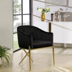 MOD The Parker Dining Chair, Velvet, Black, Gold Legs 11 MOD The Parker Dining Chair, Velvet, Black, Gold Legs -abbyson shop 031169b0027414af 0743 w800 h800 b0 p0