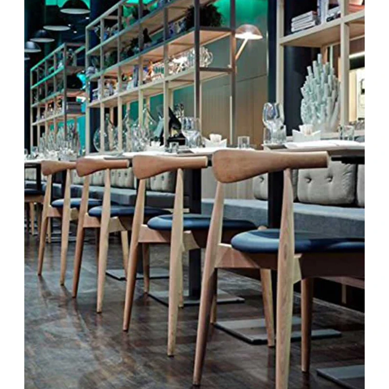 Homedotdot Set Of 2 Elbow Farmhouse Wooden Dining Chairs With PU Leather Seat, Natural 7 Homedotdot Set Of 2 Elbow Farmhouse Wooden Dining Chairs With PU Leather Seat, Natural - Image 5