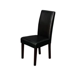 Monsoon Pacific Villa Faux Leather Black Dining Chairs, Set Of 2
