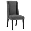 LexMod Baron Parsons Upholstered Fabric Dining Side Chair, Gray