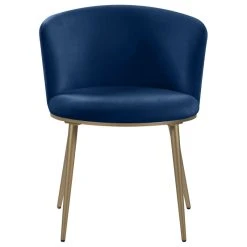MOD The Almar Dining Chair, Navy And Brushed Gold, Velvet And Iron, Set Of 2 -abbyson shop 0571ae9202741456 1268 w800 h800 b1 p0
