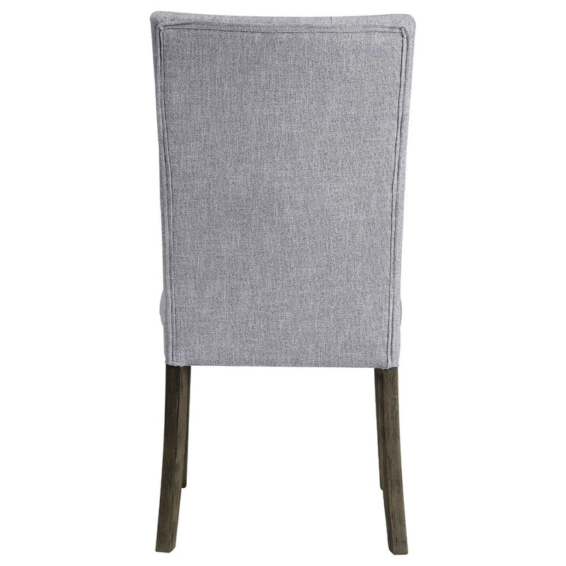 Acme Furniture ACME Merel Side Chair, Set Of 2, Gray Fabric And Gray Oak 6 Acme Furniture ACME Merel Side Chair, Set Of 2, Gray Fabric And Gray Oak - Image 4