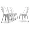 Belleze Trattoria Dining Chair, Metal, Stackable, Set Of 4, White -abbyson shop 0771229b00fa6aef 7772 w800 h800 b1 p0