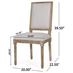 GDFStudio Amy French Country Wood Upholstered Dining Chair, Set Of 2, Light Gray/Natural 15 GDFStudio Amy French Country Wood Upholstered Dining Chair, Set Of 2, Light Gray/Natural -abbyson shop 07d11b5600b9e32d 8045 w800 h800 b1 p0