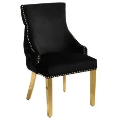 MOD The Sovereign Dining Chair, Black, Velvet, Set Of 2 -abbyson shop 07d15ffe02741610 0793 w800 h800 b1 p0