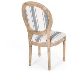 GDFStudio Lariya French Country Fabric Dining Chairs (Set Of 2), Dark Blue Line + Natural -abbyson shop 0be1196e00527355 8731 w800 h800 b1 p0
