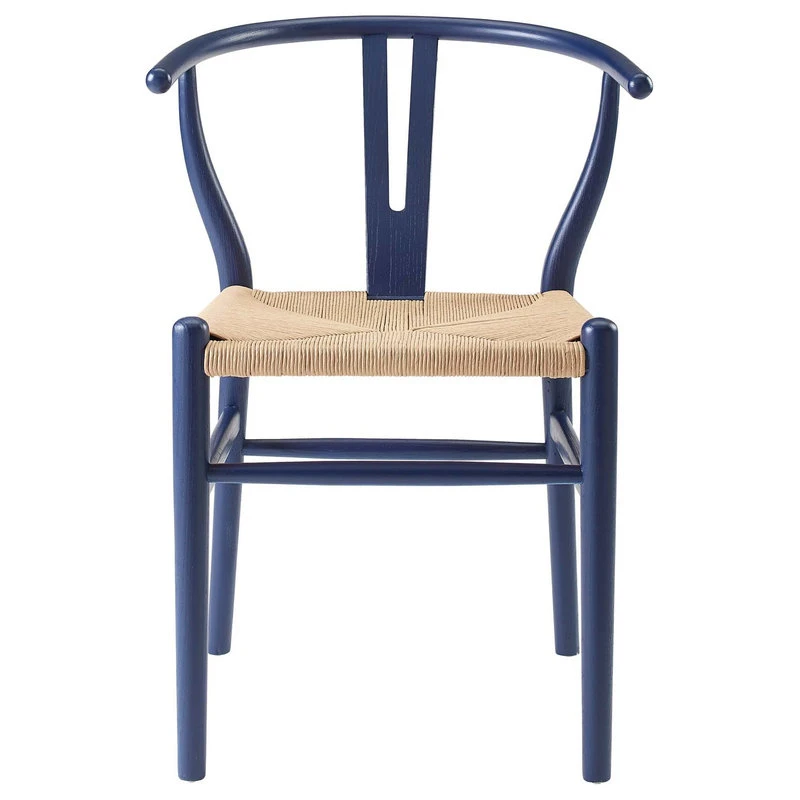 LexMod Amish Dining Wood Side Chair, Midnight Blue 7 LexMod Amish Dining Wood Side Chair, Midnight Blue - Image 5