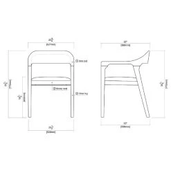 Boraam Industries, Inc. Rasmus Dining Arm Chair, Chestnut Wire-Brush, Set Of 2 -abbyson shop 0d111a8d038a6566 2910 w800 h800 b1 p0