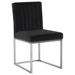 MOD The Dice Dining Chair, Black, Velvet, Chrome Base, Set Of 2 -abbyson shop 0d713b50027411c6 0766 w800 h800 b1 p0