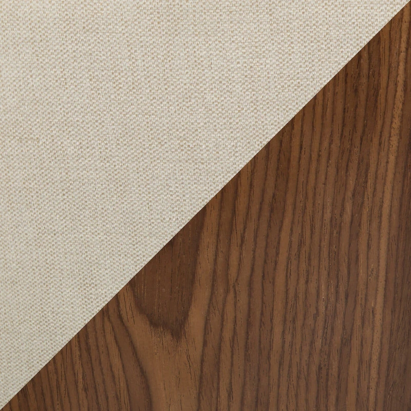 Lumisource Curvo Dining Chair With Walnut Wood And Cream Fabric CH-CRVNL WL+CR 7 Lumisource Curvo Dining Chair With Walnut Wood And Cream Fabric CH-CRVNL WL+CR - Image 5