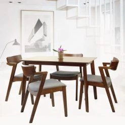 RattanUSA Modern Armchairs, Solid Wood, Medium Brown, Set Of 4 -abbyson shop 0e7163e90b50c1bb 9815 w800 h800 b0 p0
