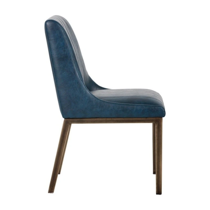 MOD The Stanton Dining Chair, Blue, Faux Leather, Set Of 2 6 MOD The Stanton Dining Chair, Blue, Faux Leather, Set Of 2 - Image 4