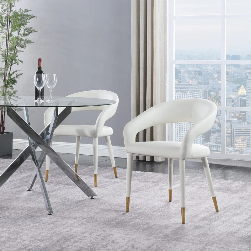 Meridian Furniture Destiny Dining Chair, White, Faux Leather 9 Meridian Furniture Destiny Dining Chair, White, Faux Leather - Image 7