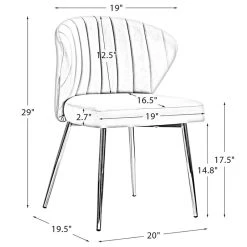 MOD The Audrey Dining Chair, Velvet, Set Of 2, Tan -abbyson shop 0ff17519038018e0 9620 w800 h800 b1 p0
