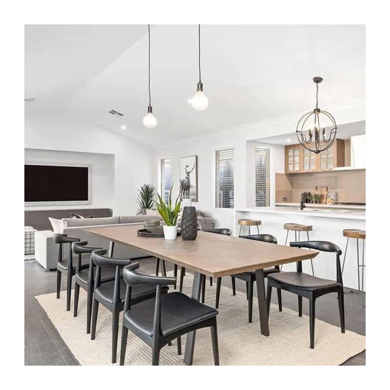 Homedotdot Set Of 2 Elbow Farmhouse Wooden Dining Chairs With PU Leather Seat, Black(assembled) 5 Homedotdot Set Of 2 Elbow Farmhouse Wooden Dining Chairs With PU Leather Seat, Black(assembled) - Image 3