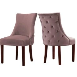MOD The Splendor Dining Chair, Pink, Velvet, Set Of 2