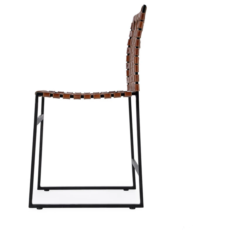 MOD The Nicco Dining Chair, Brown, Leather 6 MOD The Nicco Dining Chair, Brown, Leather - Image 4