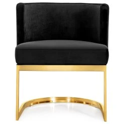 MOD The Fay Dining Chair, Black And Gold, Velvet -abbyson shop 14718fd0027415d5 1286 w800 h800 b1 p0