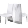Meridian Furniture Porsha Dining Chair, Set Of 2, White Faux Leather, Chrome Legs -abbyson shop 18217ecb0274149f 3371 w800 h800 b1 p0