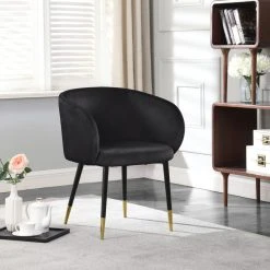 MOD The Soho Dining Chair, Black, Velvet -abbyson shop 186152060274129a 0757 w800 h800 b0 p0