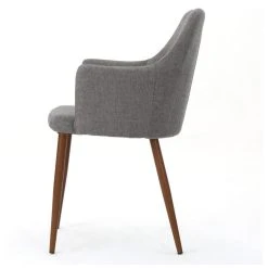 GDFStudio GDF Studio Serra Mid Century Fabric Dining Chairs, Set Of 2, Light Gray/Dark Bro -abbyson shop 1881633201c5294d 4058 w800 h800 b1 p0