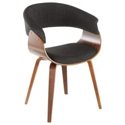 MOD The Antonia Accent Chair, Charcoal, Fabric And Wood