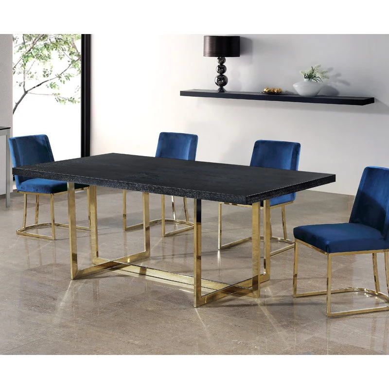 MOD The Josephine Velvet Dining Chair, Navy And Gold, Set Of 2 7 MOD The Josephine Velvet Dining Chair, Navy And Gold, Set Of 2 - Image 5