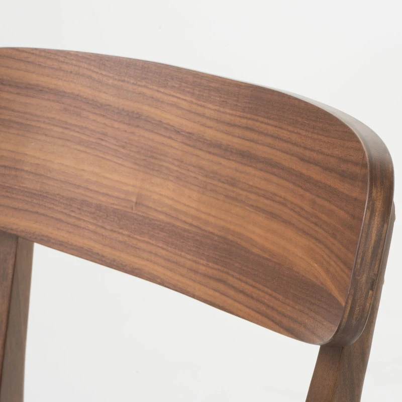 GDFStudio GDF Studio Lucille Fabric/ Wood Finish Dining Chair, Set Of 2, Dark Gray/Walnut 7 GDFStudio GDF Studio Lucille Fabric/ Wood Finish Dining Chair, Set Of 2, Dark Gray/Walnut - Image 5