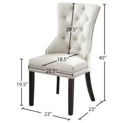 MOD The Monarch Dining Chair, Cream, Velvet, Set Of 2 17 MOD The Monarch Dining Chair, Cream, Velvet, Set Of 2 -abbyson shop 1b91b118027415f2 1249 w800 h800 b1 p0