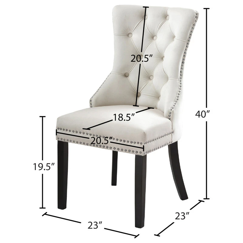 MOD The Monarch Dining Chair, Cream, Velvet, Set Of 2 10 MOD The Monarch Dining Chair, Cream, Velvet, Set Of 2 - Image 8