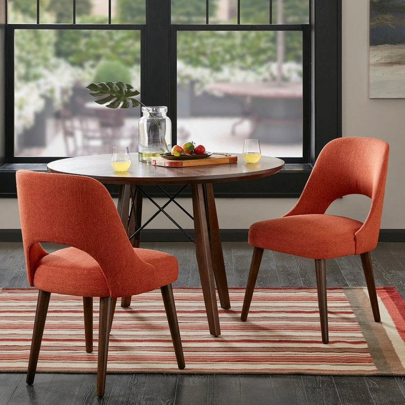 Olliix INK+IVY Nola Dining Chairs, Set Of 2, Orange 9 Olliix INK+IVY Nola Dining Chairs, Set Of 2, Orange - Image 7