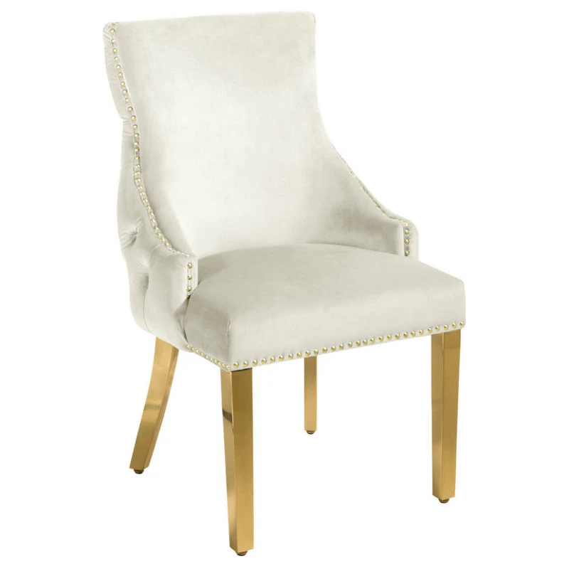 MOD The Sovereign Dining Chair, Cream, Velvet, Set Of 2 5 MOD The Sovereign Dining Chair, Cream, Velvet, Set Of 2 - Image 3