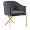 MOD The Parker Dining Chair, Velvet, Gray, Gold Legs -abbyson shop 1c610f4f0dd70537 0758 w800 h800 b1 p0