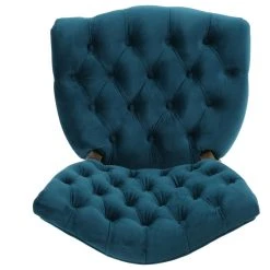 GDFStudio GDF Studio Elizabeth Tufted New Velvet Fabric Dining Chairs, Set Of 2, Dark Teal -abbyson shop 1ce1ec4501de5600 1222 w800 h800 b1 p0