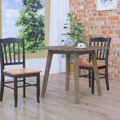 Boraam Industries, Inc. Boraam Shaker Dining Chair In Black And Oak (Set Of Two) -abbyson shop 1cf175bf0238adbf 8426 w800 h800 b0 p0