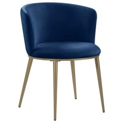MOD The Almar Dining Chair, Navy And Brushed Gold, Velvet And Iron, Set Of 2 -abbyson shop 1d11764d02741457 1268 w800 h800 b1 p0