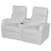 Vida XL International B.V. White Artificial Leather 2-Seat Home Theater Recliner Sofa Lounge W/ Cup Holder 1 Vida XL International B.V. White Artificial Leather 2-Seat Home Theater Recliner Sofa Lounge W/ Cup Holder -abbyson shop 1ea10eac09284f36 4914 w800 h800 b1 p0