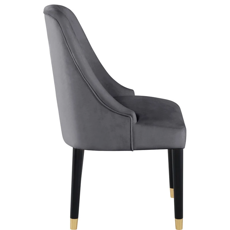 MOD The Maisie Dining Chair, Grey, Velvet, Set Of 2 5 MOD The Maisie Dining Chair, Grey, Velvet, Set Of 2 - Image 3