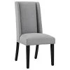 LexMod Baron Parsons Upholstered Fabric Dining Side Chair, Light Gray