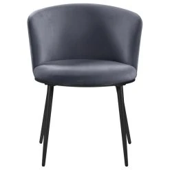 MOD The Almar Dining Chair, Gray And Matte Black, Velvet And Iron, Set Of 2 -abbyson shop 231148fa02741832 1314 w800 h800 b1 p0