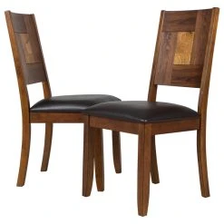AW Furniture Modern Side Chair, Set Of 2, Walnut
