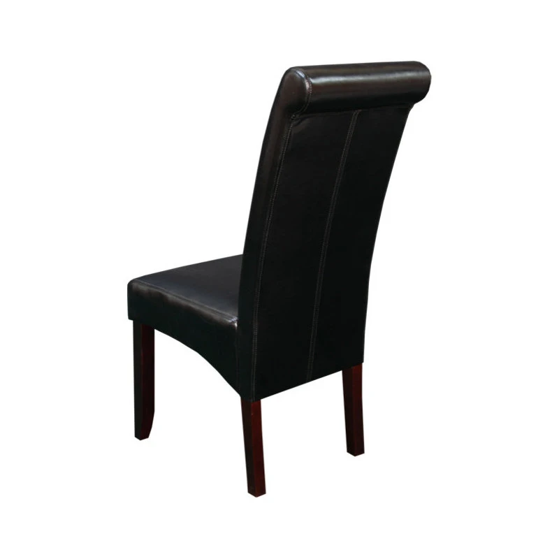 Monsoon Pacific Milan Faux Leather Blue Dining Chairs, Set Of 2, Black 4 Monsoon Pacific Milan Faux Leather Blue Dining Chairs, Set Of 2, Black - Image 2