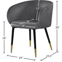 MOD The Soho Dining Chair, Gray, Velvet 17 MOD The Soho Dining Chair, Gray, Velvet -abbyson shop 24c14f0f02741514 0754 w800 h800 b1 p0
