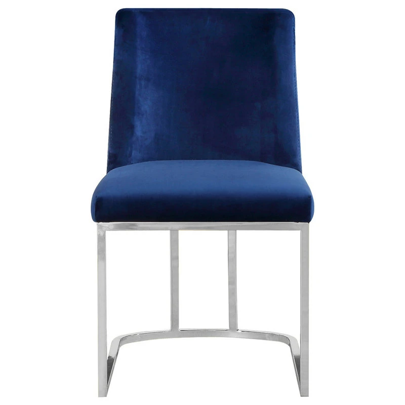 MOD The Josephine Velvet Dining Chair, Navy And Silver, Set Of 2 6 MOD The Josephine Velvet Dining Chair, Navy And Silver, Set Of 2 - Image 4