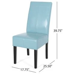 GDFStudio GDF Studio Emilia T-stitch Bonded Leather Dining Chair, Set Of 2, Teal, Faux Lea -abbyson shop 272163c801ce84de 2911 w800 h800 b1 p0