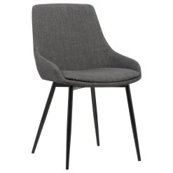 Armen Living Mia Contemporary Dining Chair - Charcoal