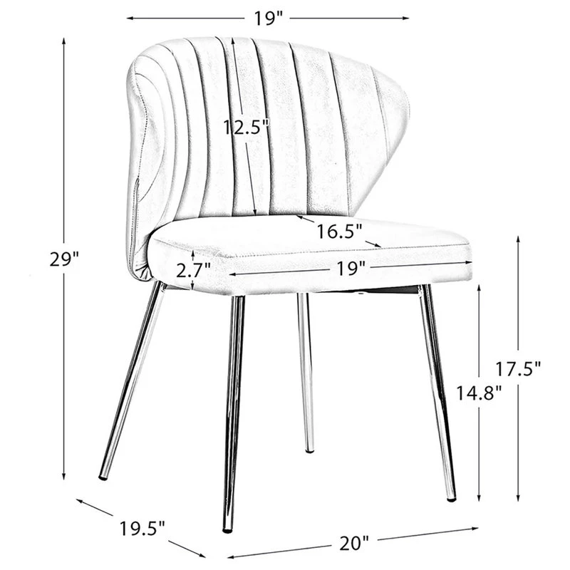 MOD The Audrey Dining Chair, Velvet, Set Of 2, Orange 12 MOD The Audrey Dining Chair, Velvet, Set Of 2, Orange - Image 10