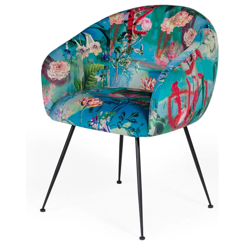 MOD The Dahlia Dining Chair, Multi-colored, Velvet 3 MOD The Dahlia Dining Chair, Multi-colored, Velvet